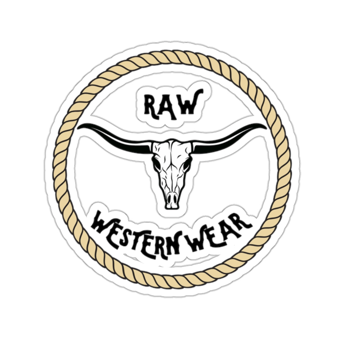 Raw Western Wear Round Sticker
