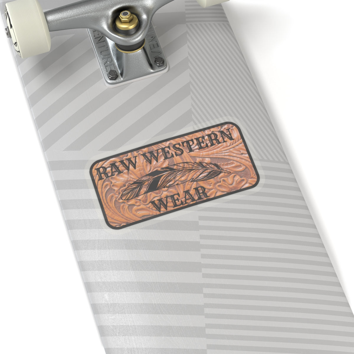 Raw Western Wear Tooled Leather Sticker
