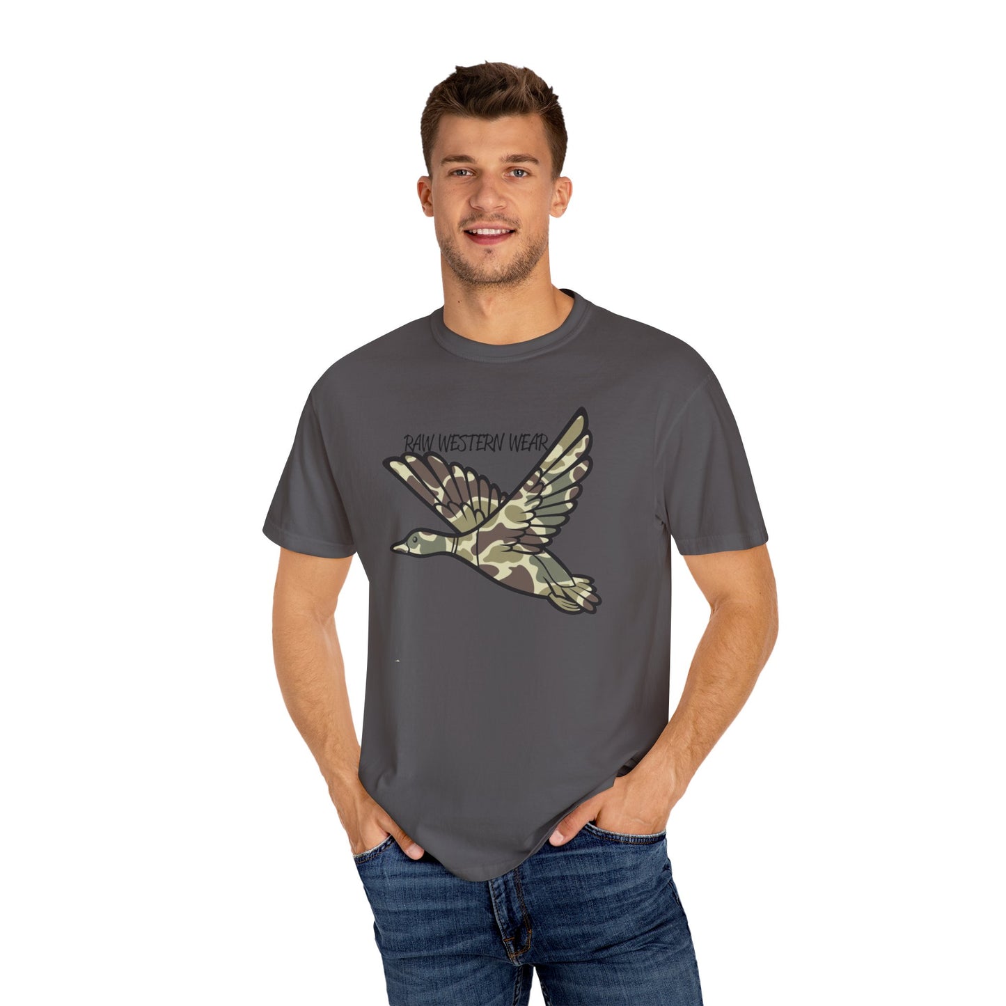 Raw Western Wear Old School Camo Mallard  - Classic Cotton Tee