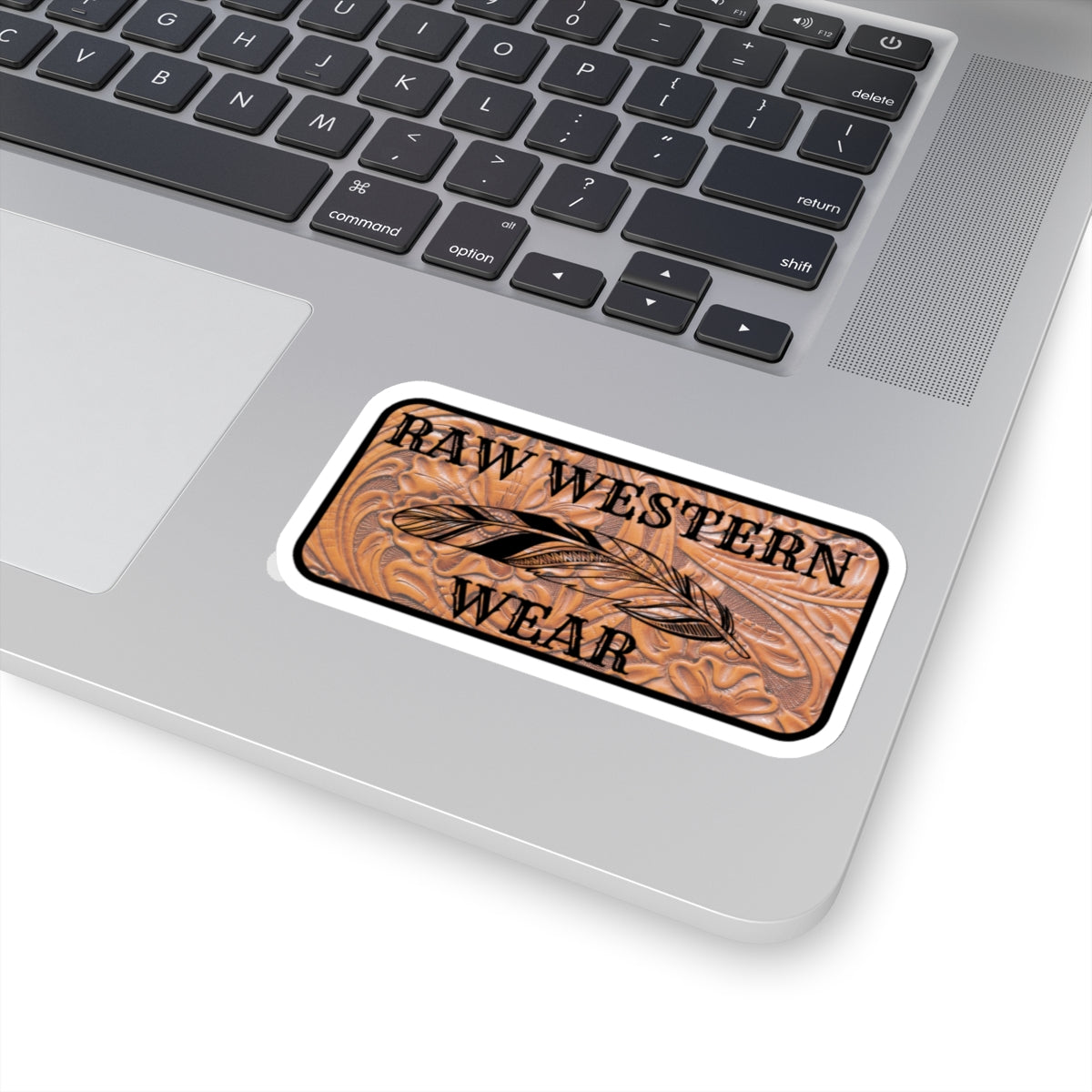 Raw Western Wear Tooled Leather Sticker