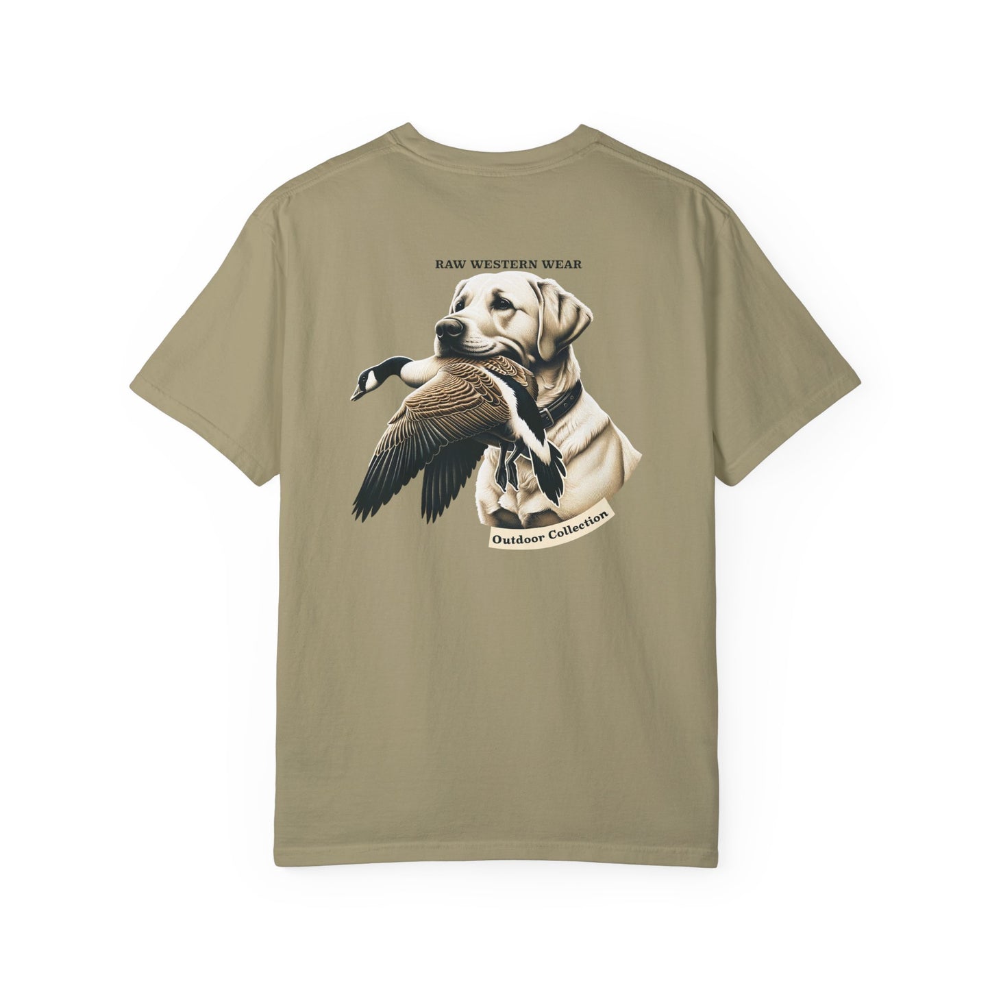 Raw Western Wear Yellow Lab with Goose  - Classic Cotton Tee
