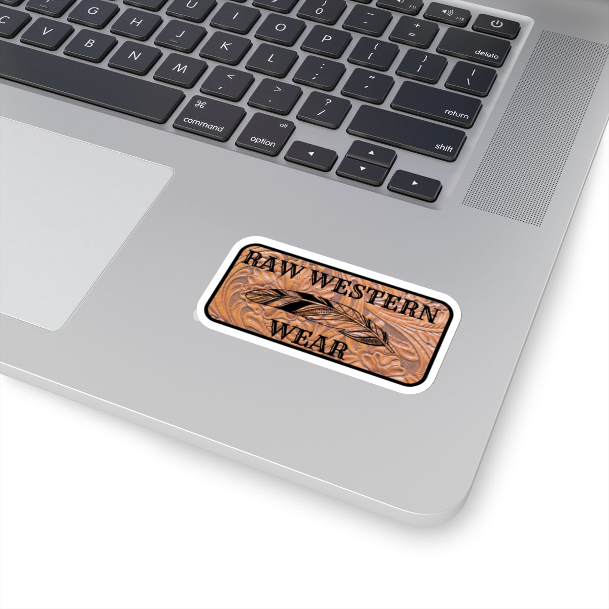 Raw Western Wear Tooled Leather Sticker